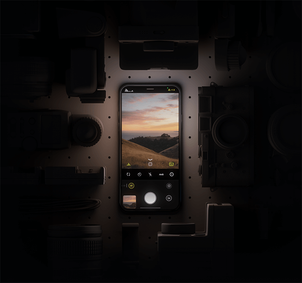 Фото запущенного приложения Halide Mark II - Pro Camera на iPhone
